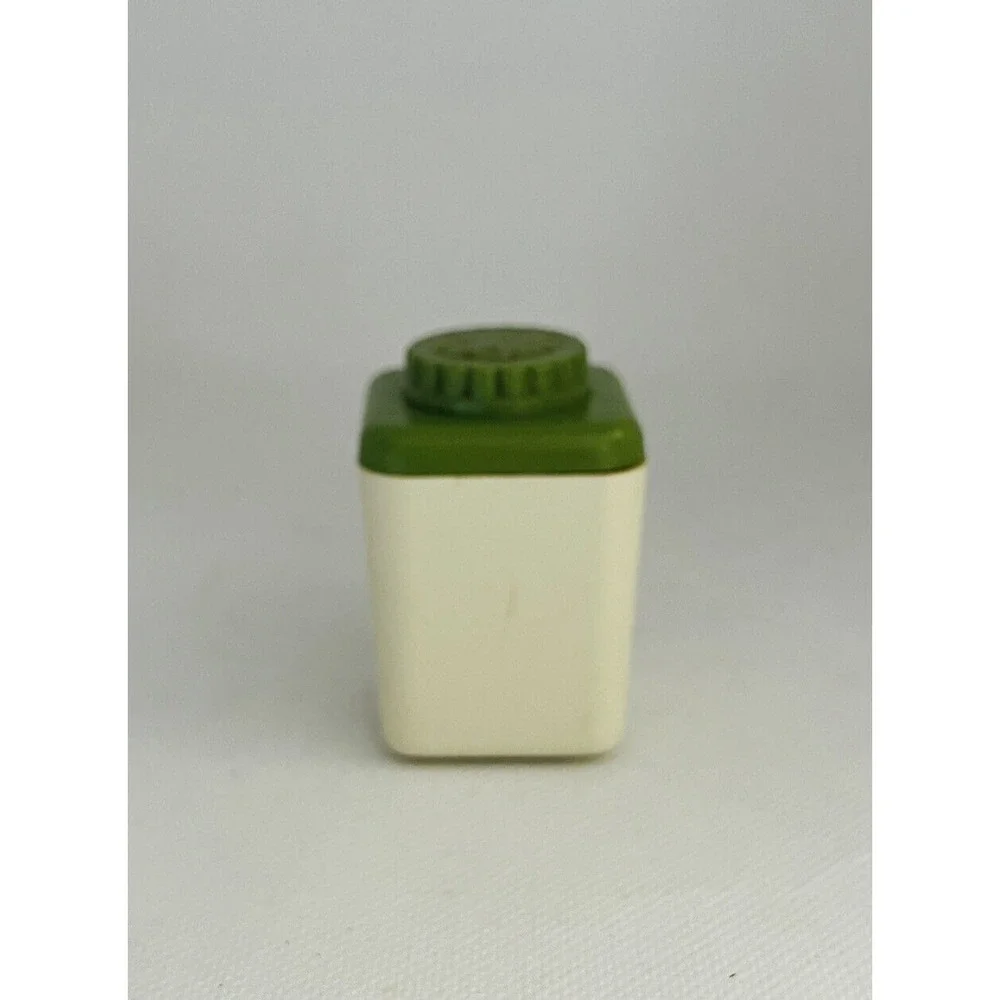 Vintage Lustro Ware Butterfly Green Lid Pepper Shaker Small USA 2.25